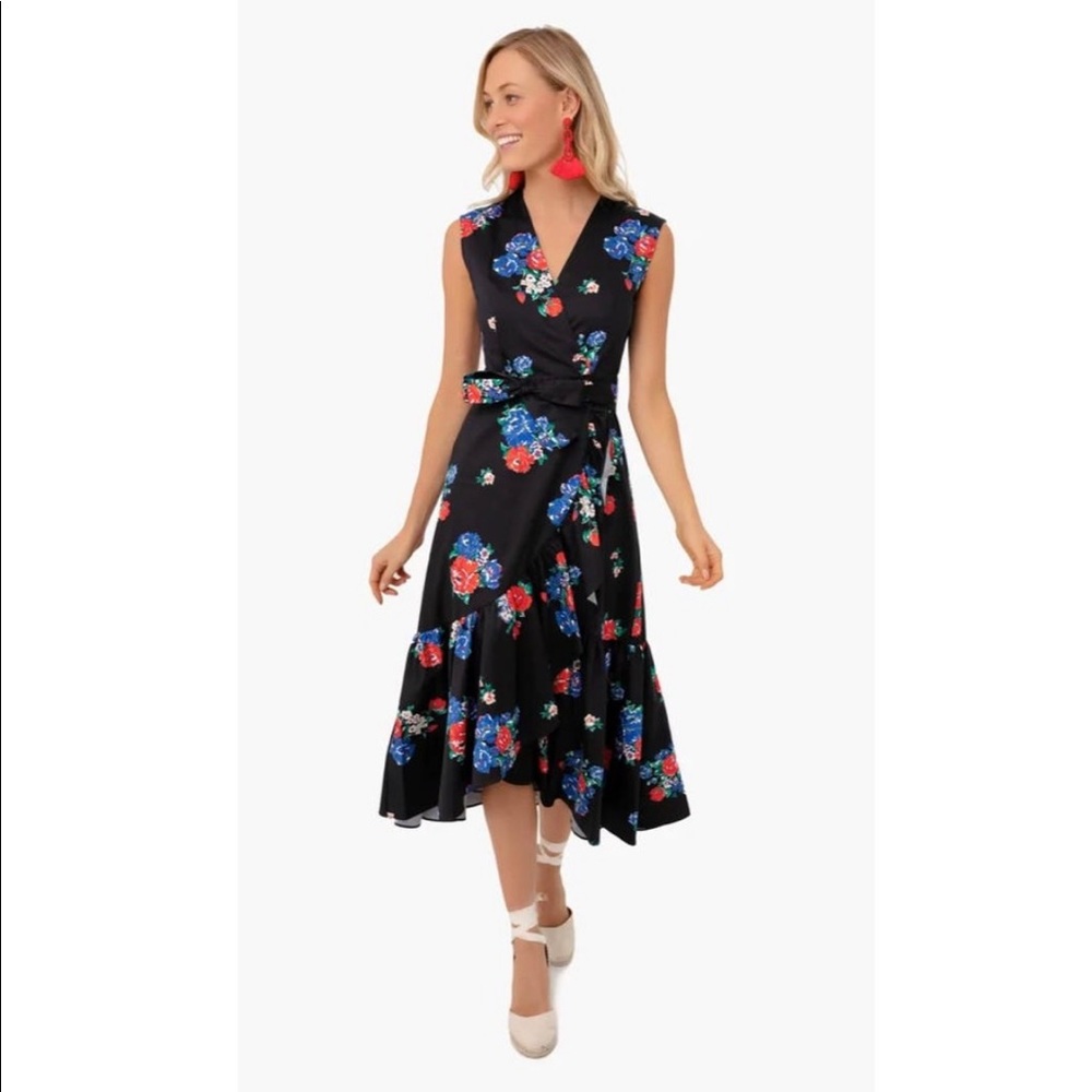 TORY BURCH NWT tea rose floral wrap dress